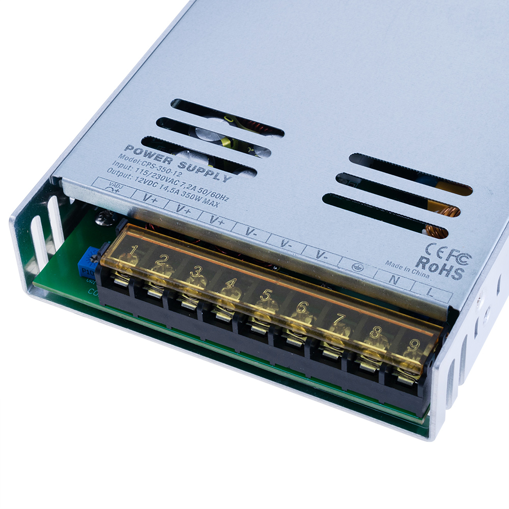 Блок живлення що вбудовується 350W 12V CPS350-H1V12, помилка в написі струму на блоці.