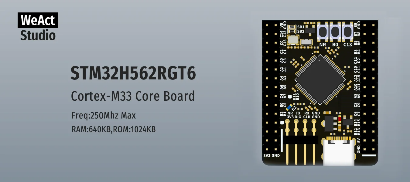 Налагоджувальна плата STM32H562RGT6 (WeAct Studio)