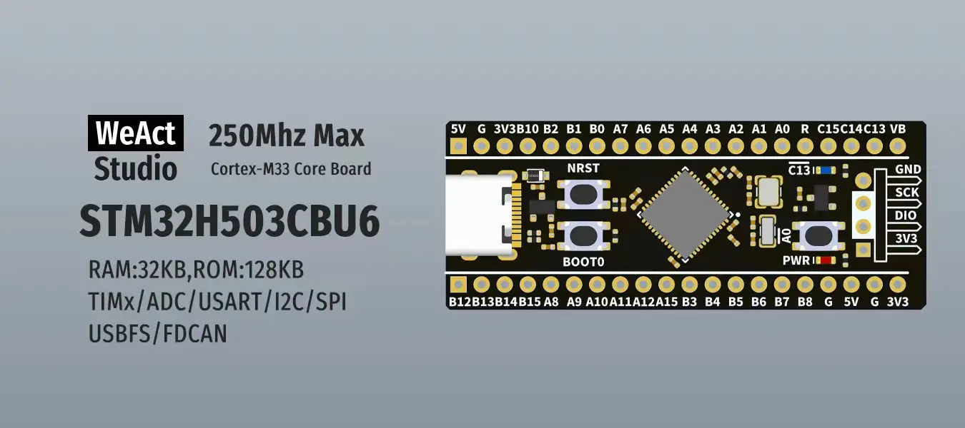 Налагоджувальна плата STM32H503CBU6 (WeAct Studio)