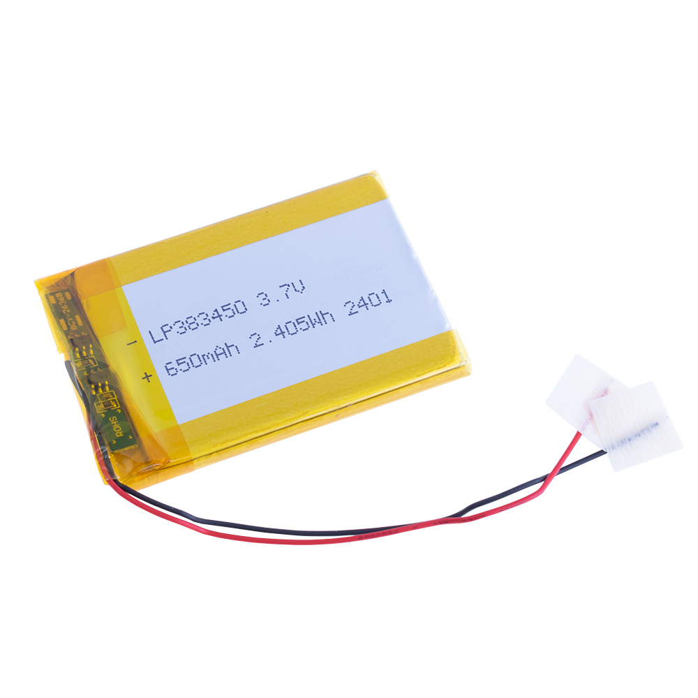 LiPo 650 mAh, 3,7V, 3,8x34x50мм LiPower акумулятор літій-полімерний 383450