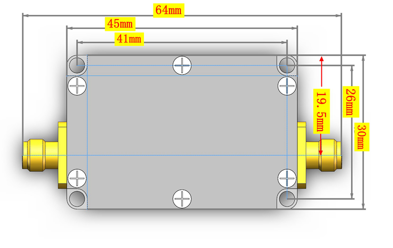 Підсилювач 30dB 10MHz-6GHz LNA