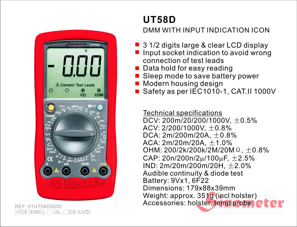 Мультиметр uni t ut58d схема